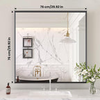 LOAAO Black Bathroom Mirror 30"X30" - Image 8