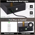 Battery Operated Wall Sconce Set of Two - Image 5