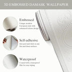 JiffDiff Wallpaper Peel and Stick Textured, 3D Embossed Wall Paper Stick on - Image 7