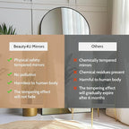 Beauty4U 71" x 32" Arched Full Length Mirror, HD Tempered Glass Floor Mirror - Image 3