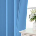 CUCRAF Light Blue Blackout Curtains 72 inch Length 2 Panels Set, Rod Pocket - Image 6