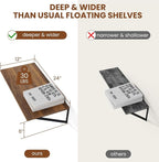Heimlove 12 Inch Deep Floating Shelves - Image 3