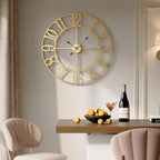Cuspin Large Wall Clock for Living Room Decor, 30 Inch Gold Wall Clock - Image 2