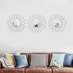3 Pack Metal Mirrors for Wall Sunburst Wall Mirrors Home Décor Decorative - Image 5
