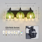 3-Light Black Vanity Lights - Image 3