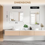 Wall Mount Mirror for Bathroom, Brushed Silver Metal Framed Rounded Corner - Image 4