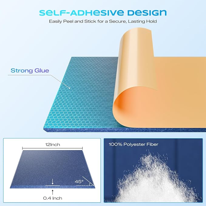 22 Pack Self-Adhesive Acoustic Panels, Soundproof Wall Panels - Image 2