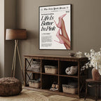 Trendy Baby Pink Poster 70s Canvas Prints The New York Press Wall Art Life Is - Image 6