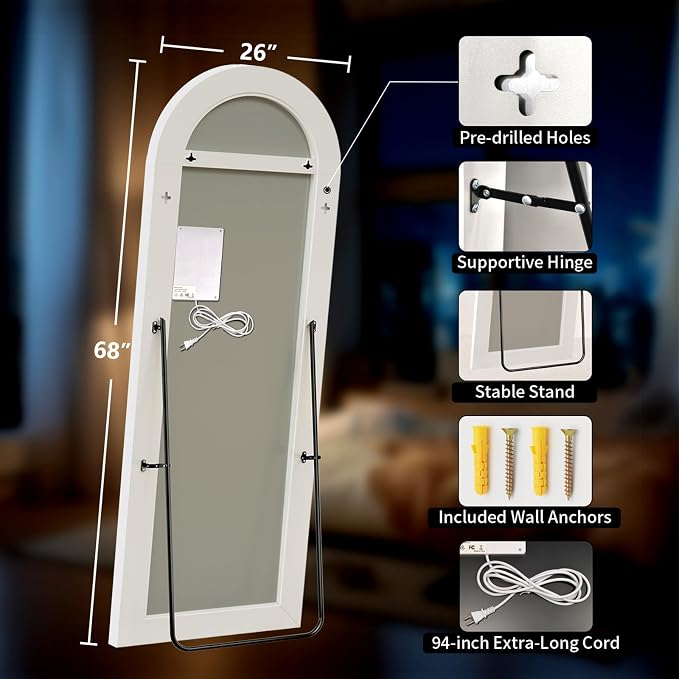 Full Length Mirror with LED Lights, LED Mirrors Full Length Floor Mirror Full - Image 3