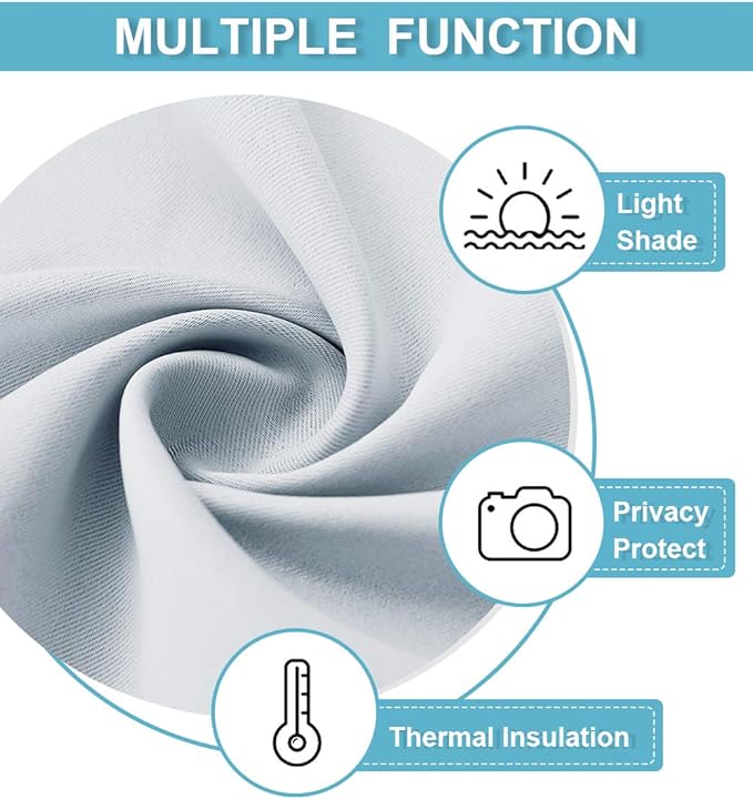 RYB Home Blackout Curtains Thermal Insulating Privacy Temporary Door Curtains - Image 7