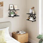 ELYKEN Floating Shelves for Wall, 2-Tier Wall Mounted Storage Shelves for Books - Image 8