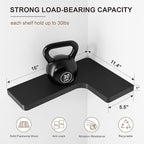 fuqing Corner Floating Shelves for Storage, Solid Wood, Wall Mount Wooden - Image 2