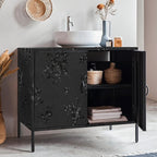 Black Peel and Stick Wallpaper 630inL 17.7inW Silk Embossed Floral Contact Paper - Image 6