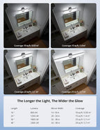 Combuh LED Bathroom Light Fixtures Over Mirror, 16 Inch 9W Black Vanity Light - Image 7