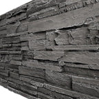 EverStone Cascade Faux Stone Panel, 48 5/8"W x 24 3/4"H x 1 1/4"D, Graphite - Image 7