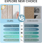 Large Cork Bulletin Board for Wall 36"x24", 6 Pack Felt Slat Wall Panel Tiles - Image 5