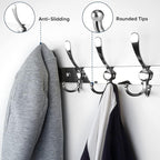 TICONN Wall Mounted Coat Rack, Five Heavy Duty Tri Hooks All Metal Construction - Image 4