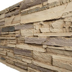 EverStone Cascade Faux Stone Panel, 48 5/8"W x 24 3/4"H x 1 1/4"D, Adobe Color - Image 7