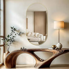 Oval Full Length Mirror, Ultra-Clear Explosion-Proof Dressing Mirror, Simple & by TheiaMo