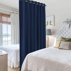 RYB HOME Room Divider Curtains, Solid Heavy Duty Blackout Drapes Soundproof - Image 4