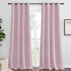 NICETOWN Baby Pink Blackout Curtains 90 inches Length by NICETOWN