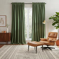 NICETOWN Sage Green Room Darkening Velvet Curtains 90 inches Long 2 Panels by NICETOWN