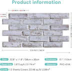 Commomy 3D Brick Wall Panels Peel and Stick - Image 6