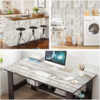 Arthome Distressed Wood Contact Paper 17''x120'' Self-Adhesive Removable Wood - Image 5