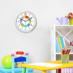 XFM Learning Clock for Kids Silent Non Ticking Battery Operated Colorful - Image 2