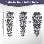 BLEUM CADE Fake Hanging Plants, Faux Deep Purple Vines Hanging Plant - Image 2