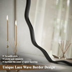 VooBang Black Scalloped Circle Mirror, Hanging Leaning - Image 4