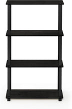 Furinno TURN-S-TUBE Storage Shelves, 4-Tier Book Shelf, Corner Shelf, Toolless - Image 6
