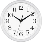 Bernhard Products White Wall Clock Silent Non Ticking 10 Inch Quality Quartz by BernhardProducts