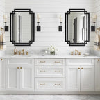 Black Decorative Mirror for Wall Decor, Contemporary Bathroom Mirror Above Sink - Image 6