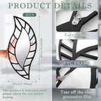 Roowest 2 Pcs Decorative Mirror Wall Decor Leaf Teardrop Mirror Wall Mounted - Image 2