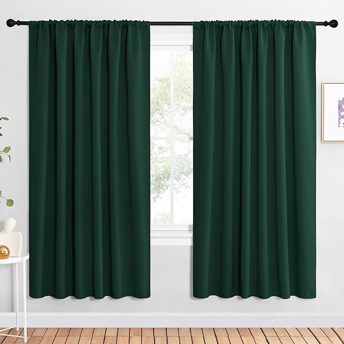 NICETOWN 2 Panels Blackout Curtains, Rod Pocket Window Curtains Room Darkning by NICETOWN
