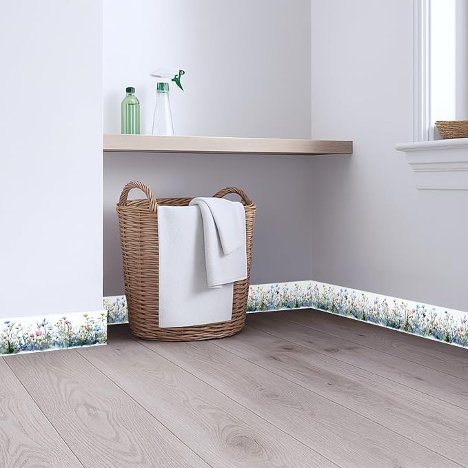 Wildflower Wallpaper Border 196x4 Inch Peel and Stick Wall Border Self Adhesive - Image 8
