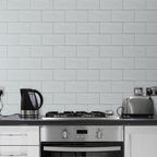 AULIGET 2-Piece Brushed Metal Peel and Stick Backsplash Tile, Laundry Room - Image 2