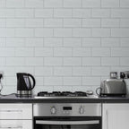 AULIGET 20-Piece Brushed Metal Peel and Stick Backsplash Tile, Laundry Room - Image 2