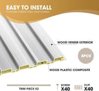 OUZUGIE WPC Acoustic Slat Wall Paneling, Living Room, TV Background, Study Room - Image 4
