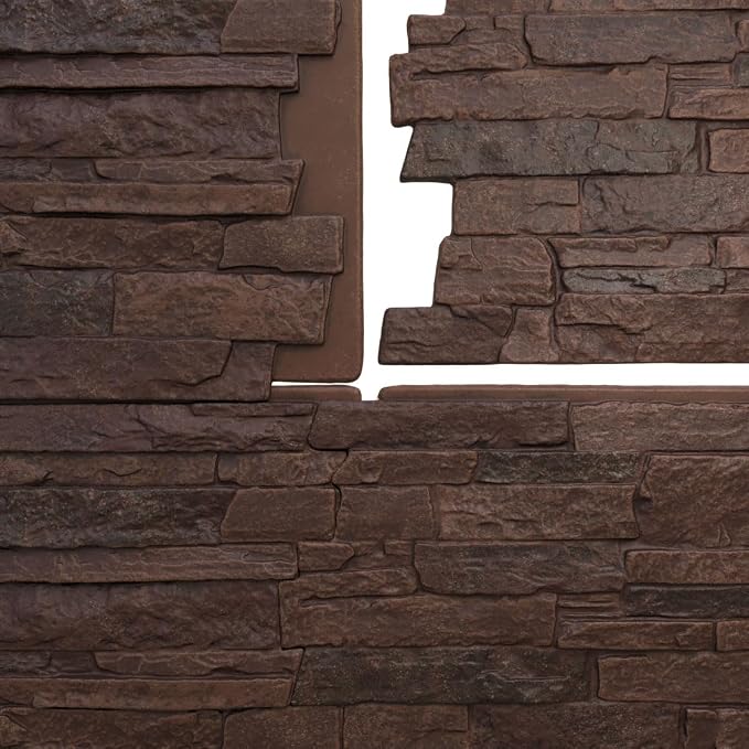 EverStone Acadia Ledge Faux Stone Panel, Deep Creek Color - Image 9