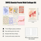 KBKBART 70pcs Danish Pastel Wall Collage Kit Aesthetic Pictures, Cute Danish - Image 5