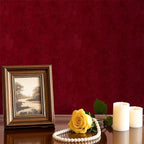 17.7"x317" Burgundy Suede Wallpaper Self Adhesive Velvet Flocking Liner Soft - Image 7