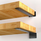 16 Pack - 10 inch Black Hidden L Shelf Bracket Iron Floating Shelf Brackets - Image 3