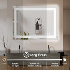 DUMOS 24.1"x36.1" LED Bathroom Mirror, Smart Anti-Fog Bathroom Vanity Mirror - Image 4