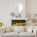 WallBeyond 20 inch Round Mirror Gold Circle Wall Mirror - Image 5