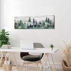 Farmhouse Pine Tree Wall Art Forest Picture Wall Decor Rustic Wood Mountain - Image 6