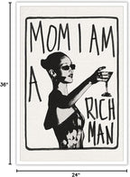 Liyark Mom I Am A Rich Man Aesthetic Retro Music Goblet Poster Feminist canvas - Image 8