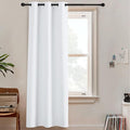 RYB HOME White Curtains 84 inches Long Privacy Room Darkening Energy Saving by RYBHOME