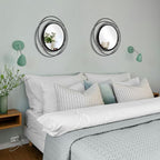 2 Set. Circle Mirrors for Wall Decor for Living Room Bedroom Bathroom Entryway - Image 3